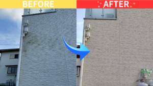 「外壁の一面だけ洗浄したい」を6.5万円で解決！25㎡の外壁洗浄工事【京都市下京区・１日完工】